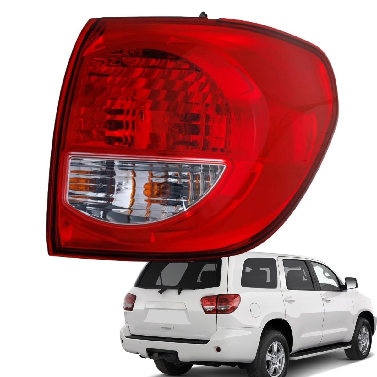 Rear Tail Light Assembly For Sequoia 2008 2017 Brake Lamp Outer Right Side Halogen 81550-0c080