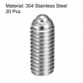 Uxcell Ball Point Set Screws M5 X 12mm 304 Stainless Steel Metric Spring Hex Socket Screw 20pcs