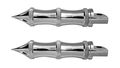 Accutronix Male-mount Footpegs Tribal 5in Chrome Rp111-lc 