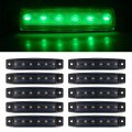 10pack 12v Smoked Green Led Trailer Marker Lights 3 8 Side Clearance Bar Front Rear Signal Indicator Light Strip Waterproof For 
