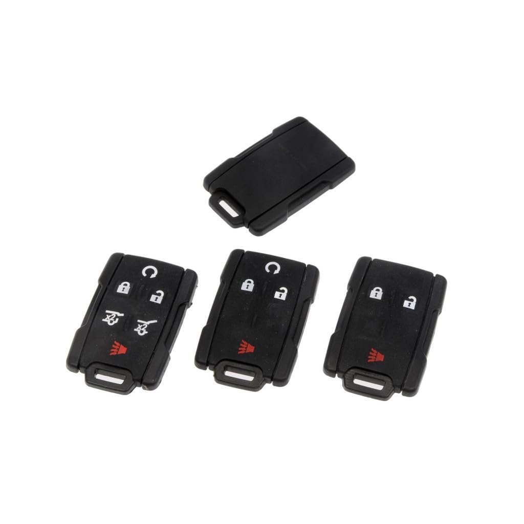 Keyless Remote Case Repair For Chevy Silverado 1500 Ld 2019 Plastic Rubber Black Shell Lock Unlock Buttons 13577766 13577770