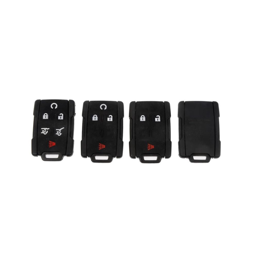 Keyless Remote Case Repair For Chevy Silverado 1500 Ld 2019 Plastic Rubber Black Shell Lock Unlock Buttons 13577766 13577770