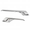 2 Pcs Left Side Front Fog Light Molding Chrome Strip Trim Upper Lower 1049609-00-f 1049611-00-f Fit For Tesla Model X 2016-2021