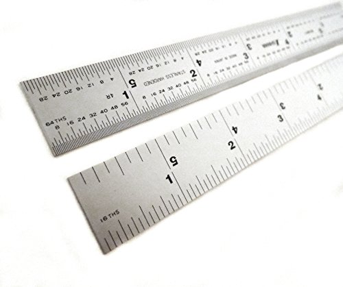 Shinwa 6 4r Rigid 750a Wide X 035a Thick Zero Glare Satin Chrome Stainless Steel Machinist Engineer Ruler Rule With Graduations