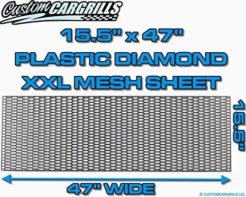 Ccg 15 5 X 47 Abs Plastic Diamond Xxl Grill Mesh Sheet Black