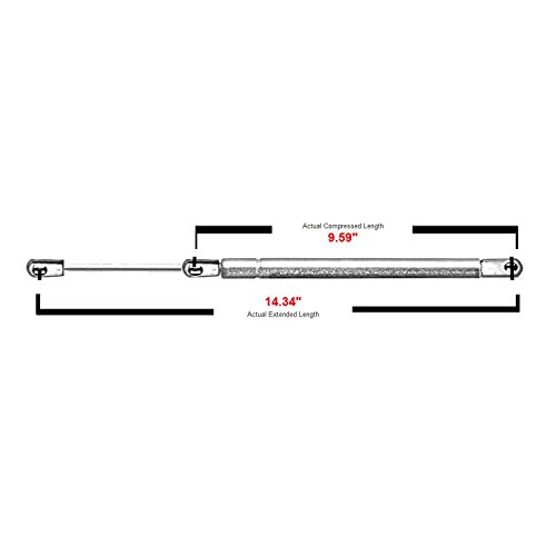 Front Hood Lift Supports Gas Struts 4217r 4217l For Toyota Camry 1991 1996 And Lexus Es300 1992 To 2 Pieces Black Metal