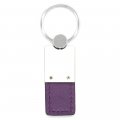 Au-tomotive Gold Duo Rectangular Leather Key Chain For Jeep Grill Purple 