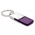 Au-tomotive Gold Duo Rectangular Leather Key Chain For Jeep Grill Purple