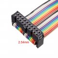 Uxcell Idc Rainbow Wire Flat Ribbon Cable 20p D-type Fc Fc Connector 2 54mm Pitch 0 5m 19 7inch Length