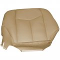 Secosautoparts Passenger Side Bottom Top Lean Back Replacement Leather Seat Cover Tan 522 Compatible With Chevy Silverado Gmc