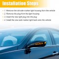 X Autohaux 1 Pair Car 4 Led Front Left And Right Side Mirror Turn Signal Light 87613-3s000 87623-3s000 For Hyundai Sonata