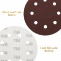 20pcs 7 Inch 8 Hole Hook And Loop Sanding Disc 150 Grit 240 Flocking Sandpaper Random Orbital Sander Papers