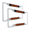 Oklahoma State University Metal License Plate Frame For Front Or Back Of Car Officially Licensed Alumni Black Background 2-pack 