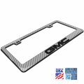 Ipick Image For Gmc In 3d On Silver Real 3k Carbon Fiber Finish Abs Plastic License Plate Frame
