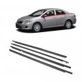 Newsmarts 4pcs Weatherstrip Window Seal Car Moulding Trim Belt For Toyota Corolla 2009 2010 2011 2012 Black 