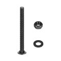M6x65mm Square Neck Carriage Bolts With Nuts Washers 12set 304 Stainless Steel Round Head Coach Bolt Screws Black 