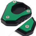 Gzyf Foot Stand Side Extension Enlarge Plate For Kawasaki Ninja 400 Versys650 Klx250 Green