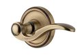 Grandeur Georgetown Rosette With Right Handed Bellagio Lever Single Dummy Vintage Brass 