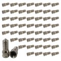 High Pressure Double Seal Valve Stem Caps Nickel Plated Brass For Truck Rv Bus Trailer Car Tires Water And Dirt Resistant 50 