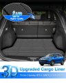 Cartist Cargo Liner Custom Fit For Honda Hr-v Hrv 2016-2022 Awd Models All Weather Rear Trunk Mat High Side Waterproof Black
