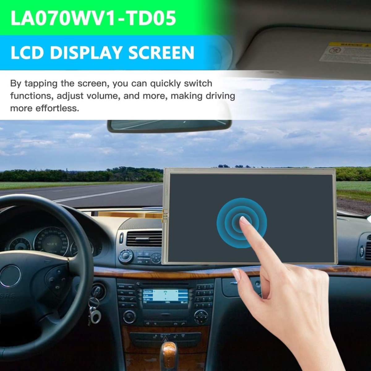 7 In Radio Navigation Lcd Display Touch Screen 4pin La070wv1-td05 For 2012-2016 Chevrolet Sonic And Spark