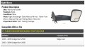Right Passenger Side Mirror Manual Tow Manual Flip-up Folding Black Textured Compatible With 2003-2009 Dodge Ram 2500 Towing