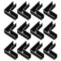 12pcs Plastic Glass Connector L Shaped To Clamp For 10mm Thick Fixing Bracket Rimless Clip Holder Aquarium Fish Tank Display 