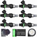 Set Of 6pcs Fuel Injectors Fbycs50 15710-66j00 Fits 2006-2008 For Suzuki Grand Vitara 2 7 V6 2wd