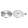 2pcs Round Shape Aluminum Disc M10 Thread 100mm Diameter Circle Glass Top Adapter For Table Furniture Coffee Tables Silver 