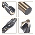 Uxcell Twist Drill Bit Set 10 5mm 12 Hss High Speed Steel 4341 Titanium Nitride Coated Straight Round Shank Drilling Tool For