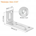 Uxcell L Corner Braces 2pcs 80x30x40mm Stainless Steel Galvanized Adjustable Code 90 Degree Slotted Angle Bracket For Furniture