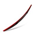 V-style Rear Car Trunk Lid Spoiler Compatible With Audi A4 Quattro Sedan 2017-2021 Glossy Black Carbon Fiber