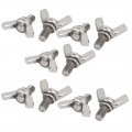 M6x10mm 1mm Pitch 201 Stainless Steel Wing Bolt Butterfly Screw 10pcs 