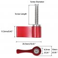 Seiwei 2pcs Adjustable Locking Spanner Screw 14mm Male Threading Rotating Knob Thumb Screws With Single Wing Aluminum Alloy M4