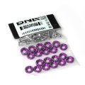 Purple 20 Pcs 20mm Wide Anodized Aluminum Fender Washers Bolts Screws Dress Up Kit M6 X 1 0