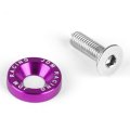 Purple 20 Pcs 20mm Wide Anodized Aluminum Fender Washers Bolts Screws Dress Up Kit M6 X 1 0