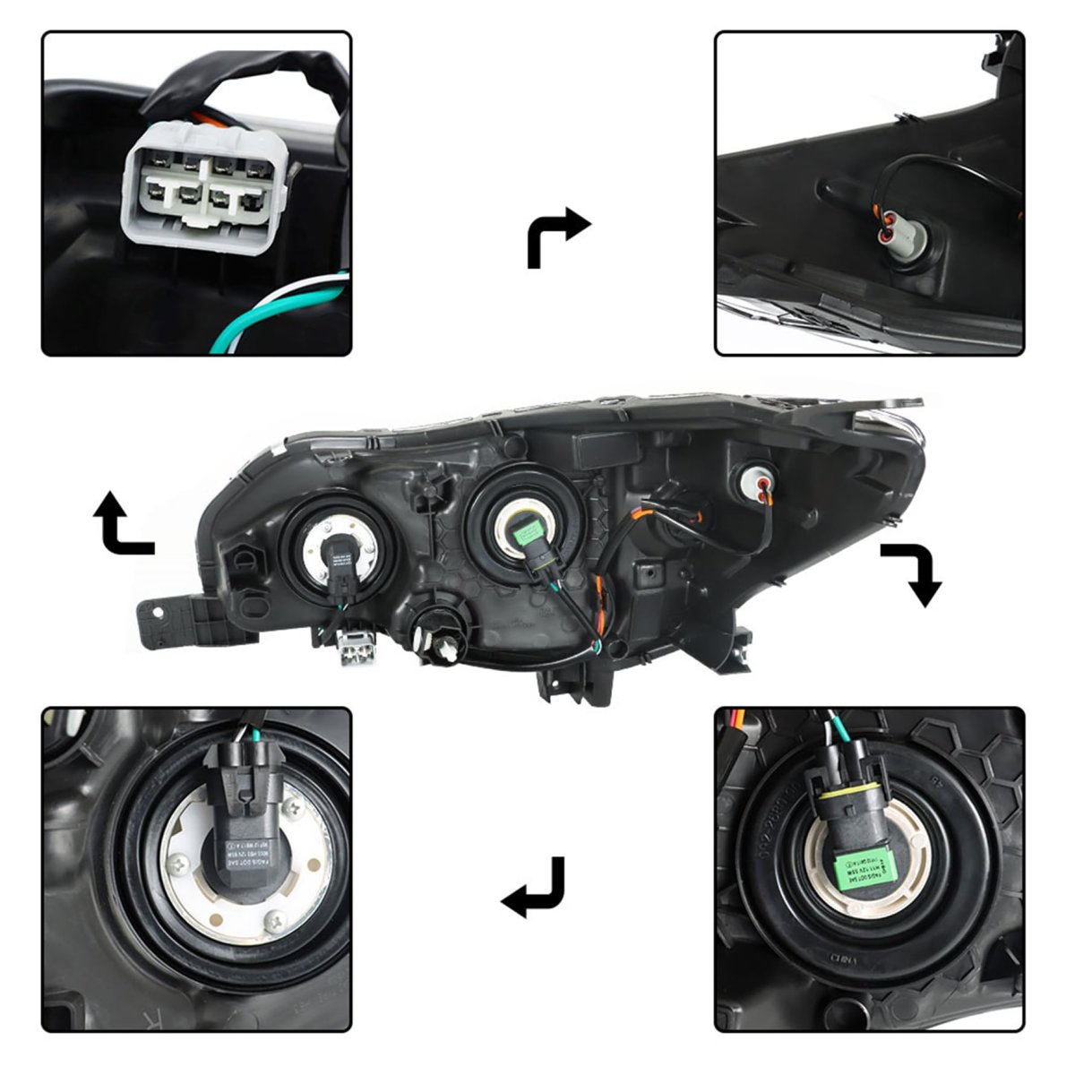 Right Headlamp Passenger Side For 2017-2018 Impreza Crosstrek Headlight Assembly Replacement 84001fl00a Chrome Housing Clear