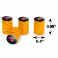The Flash Supergirl Logo Valve Stem Caps For Tire Rim Wheel Aluminum Yellow