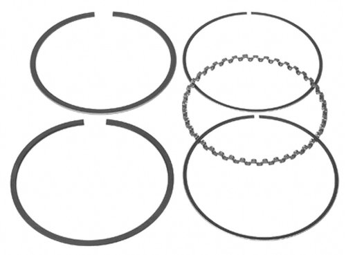 51708 Engine Piston Ring Set With Cast Iron Upper Compression Rings And Cp 20 Oil For Superior Control Combustion Gas