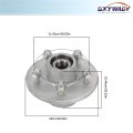 Pre Assembled 5 On 4 In Galvanized Trailer Hub Kit Replacement For 3500 Lbs 84 Spindle With Bearing 3 Piece Set