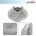 Pre Assembled 5 On 4 In Galvanized Trailer Hub Kit Replacement For 3500 Lbs 84 Spindle With Bearing 3 Piece Set