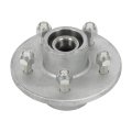 Pre-assembled 5 On 4 Inch Galvanized Trailer Hub Kit Replacement For 3500 Lbs 84 Spindle With Bearing 3 Pieces Set 