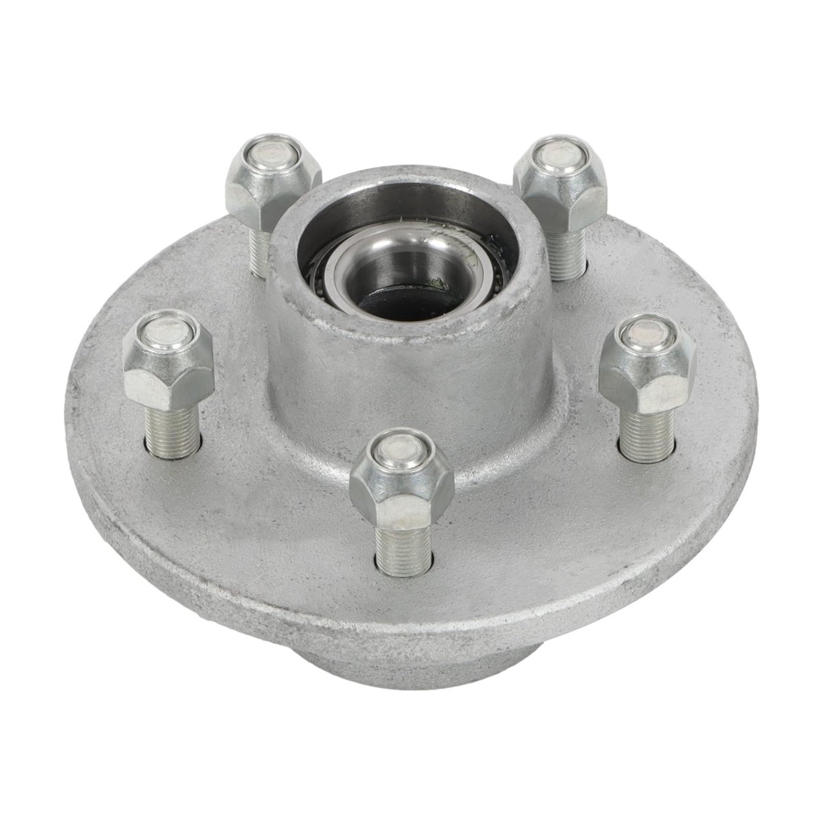 Pre Assembled 5 On 4 In Galvanized Trailer Hub Kit Replacement For 3500 Lbs 84 Spindle With Bearing 3 Piece Set