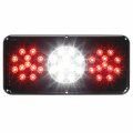 Partsam 1pc Rectangular Smoked Red Triple Led Trailer Tail Light Rv Camper Motorhome Stop Turn Backup Reverse Lights Vertical