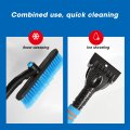 Fydun Ice Scraper 2a Ina 1 Multifunction 55a 70 Cm Extendable And Snow Brush With Ergonomic Foam Grip For Cars Trucks Suvs Blue