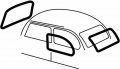 Cal Look Rubber Kit Type 3 Squareback Vw 4 Piece For Dune Buggy 