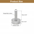Uxcell M5x16mm Knurled Thumb Screws 5pcs 304 Stainless Steel Flat Head Fully Threaded Bolts Grip Knobs Fasteners