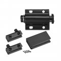 Uxcell 5-6mm Glass Door Magnetic Catch Latch Closures Abs Black With Clamp Set