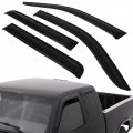 Aintier Side Window Deflectors Sun Rain Guards Set Fit For 2005-2018 Nissan Frontier 4 Pcs Black