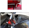 Qiilu Steel Ring Lock Helmet Strap D Stainless Motorcycle Universal For Honda Black